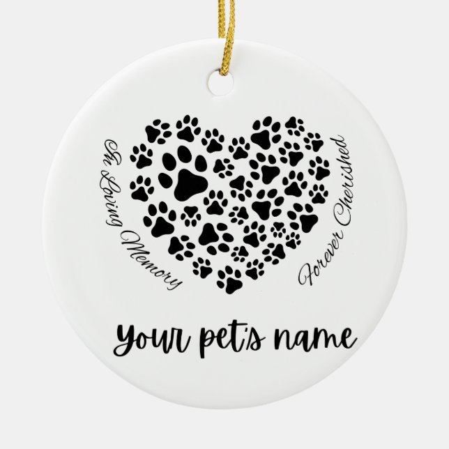 Pet Memorial Ceramic Ornament (Framsidan)
