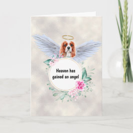 Pet memorial Charles Spansk angel vingar dikt Kort