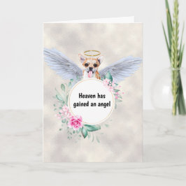 Pet memorial Chihuahua hund angel vingar dikt Kort