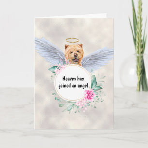 Pet memorial Chow chow hund angel vingar dikt Kort