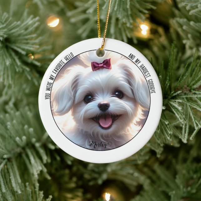 Pet Memorial Circle Ceramic Ornament (Träd)