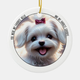Pet Memorial Circle Ceramic Ornament