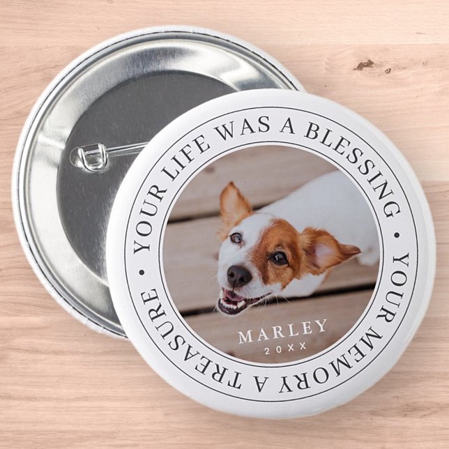 Pet Memorial - Ditt liv är ett välsignande, modern Knapp (Skapare uppladdad)