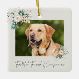 Pet Memorial "Faithful Friend & Assion" Julgransprydnad Keramik