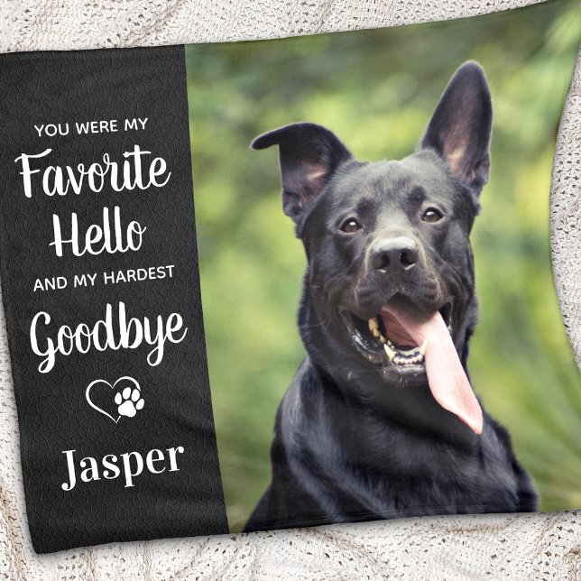 Pet Memorial Favorite Hej Fardest Adjö Hund Fleecefilt (Skapare uppladdad)