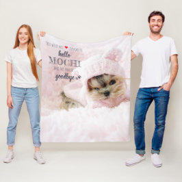 Pet Memorial Favorite Hej Quote Keepsakfoto Fleecefilt