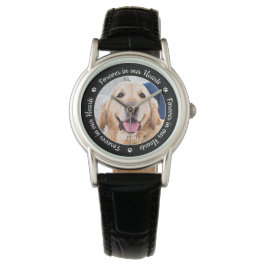 Pet Memorial Forever i Anpassningsbarna Hearts Pho Armbandsur