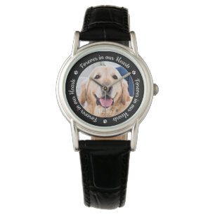 Pet Memorial Forever i Anpassningsbarna Hearts Pho Armbandsur