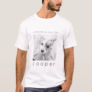 Pet Memorial Forever i vårt Hearts Simple Photo T Shirt
