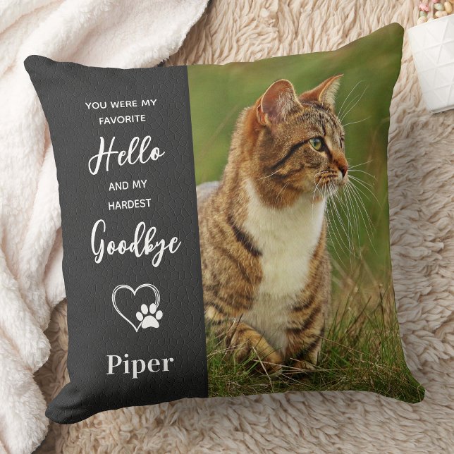 Pet Memorial Gift Hund Cat Sympathy Anpassningsbar Kudde (Skapare uppladdad)