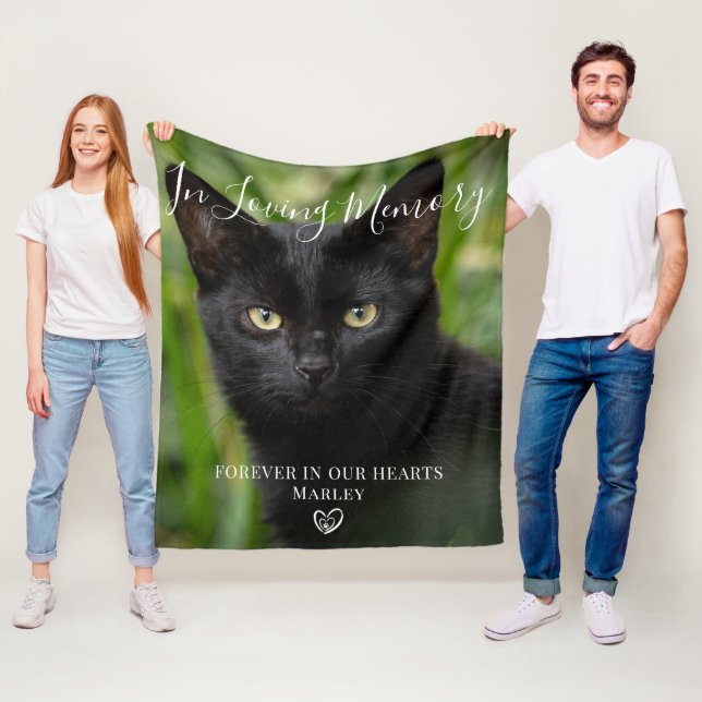 Pet Memorial Gift | Personlig Pet-förlust Fleecefilt (På plats)