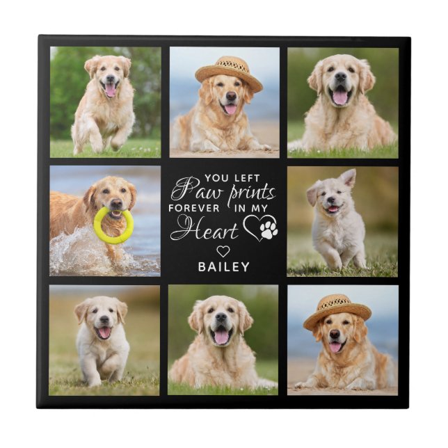 Pet Memorial Gift Personlig Pet Loss Keepsaké C Kakelplatta (Framsidan)