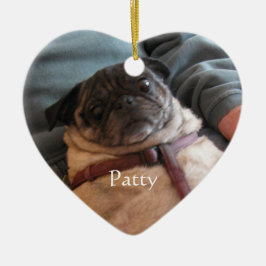 Pet Memorial Gift Photo Heart Julgransprydnad Keramik