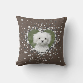 Pet Memorial Heart of Hearts Confetti Neutralt Kudde