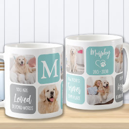 Pet Memorial-Hund förlorar Modern Pastel Photo Col Kaffemugg