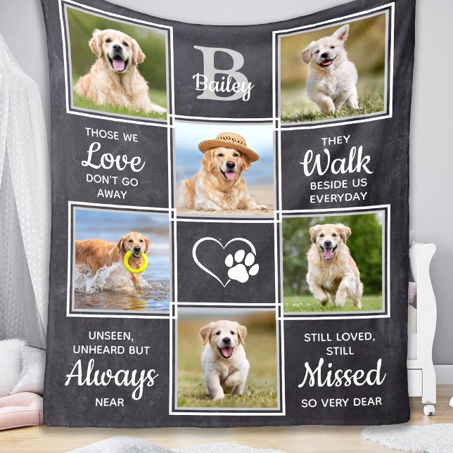 Pet Memorial Hund Keepsaké Sympathy Quote Pet Loss Fleecefilt (Skapare uppladdad)