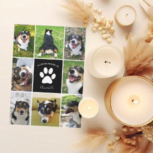 Pet Memorial Hund Photo in Loving Memory Card