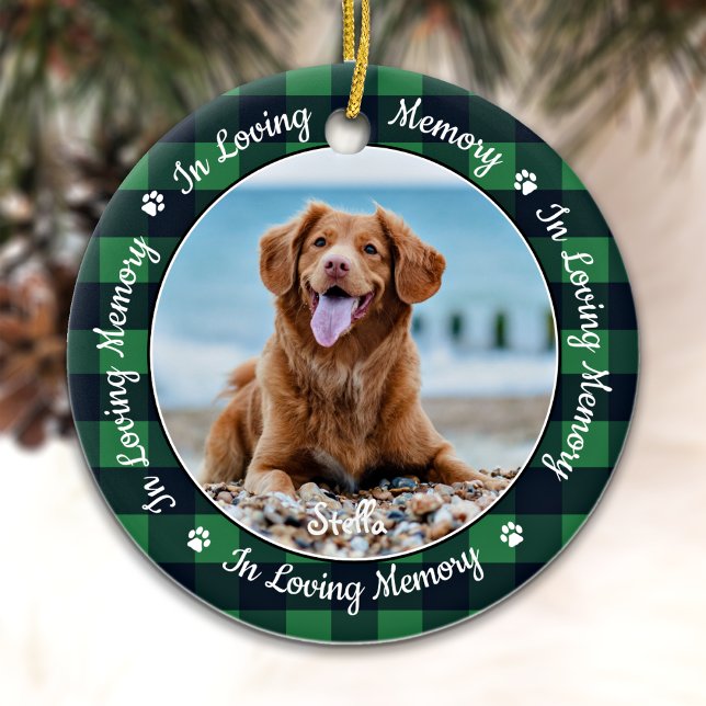 Pet Memorial i Lov Memory Pput Hund Photo Julgransprydnad Keramik (Skapare uppladdad)