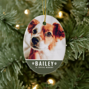 Pet Memorial i Loving Memory Tassar Modern Photo Julgransprydnad Keramik