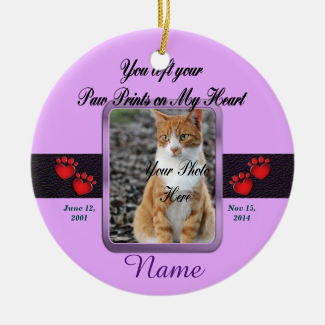 Pet Memorial-jul Julgransprydnad Keramik (Framsidan)