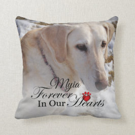 Pet Memorial - Katt eller Hund FORVER i HJÄRTAT Kudde