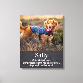Pet Memorial Keepsak - Hund Photo Canvastryck