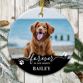 Pet Memorial Keepsak Personlig 2 Hund Photo Julgransprydnad Keramik