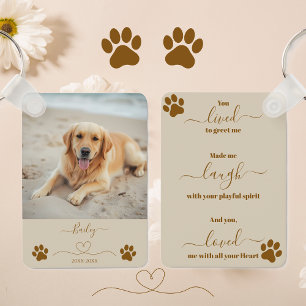 Pet Memorial Keepsaké Nyckelring