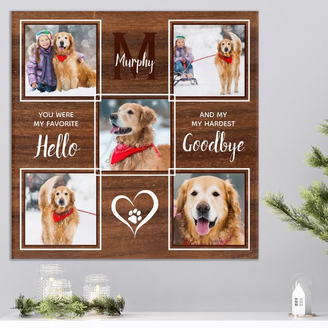Pet Memorial Keepsakys Photo Collage Canvastryck (Skapare uppladdad)