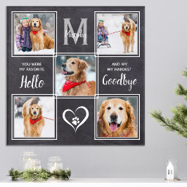 Pet Memorial Keepsakys Photo Collage Canvastryck