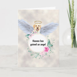 Pet memorial Labrador hund angel vingar dikt Kort