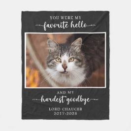 Pet Memorial Loss Sympathy Hardest Adjö Photo Fleecefilt
