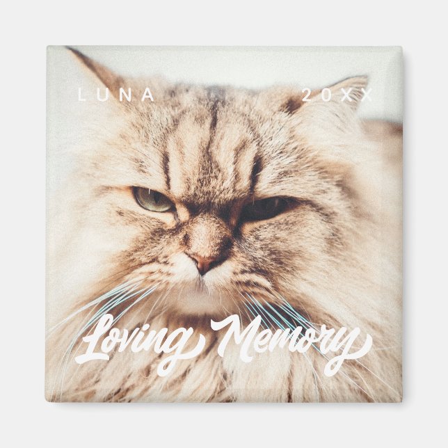 Pet Memorial Loving Memory Modern Simple Photo Magnet (Framsidan)