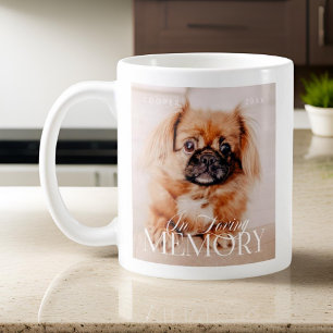 Pet Memorial Loving Memory Simple Modern Photo Kaffemugg