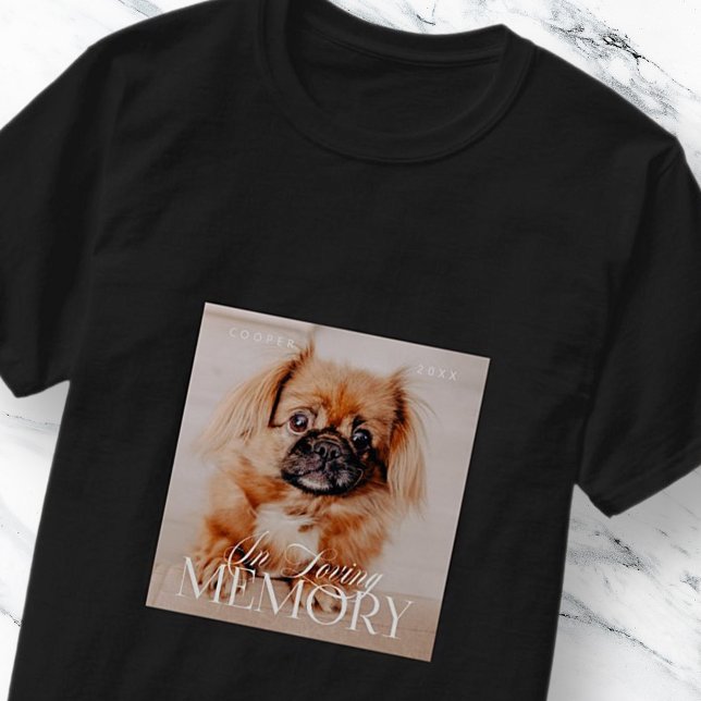Pet Memorial Loving Memory Simple Modern Photo T Shirt (Skapare uppladdad)