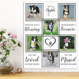 Pet Memorial Marble 6 Hund Photo Collage Canvastryck