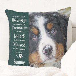Pet Memorial Memory Dikt 2 Hund Photo Kudde