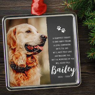 Pet Memorial Memory Modern Simple Photo Julgransprydnad Metall