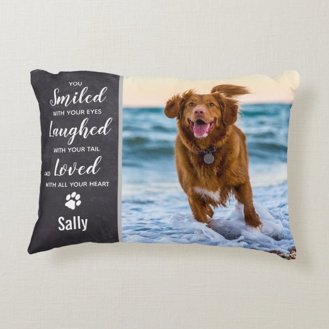 Pet Memorial Memory Pet Loss Loss Photo Prydnadskudde (Baksidan)