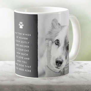 Pet Memorial Memory Quote Modern Simple Photo Kaffemugg