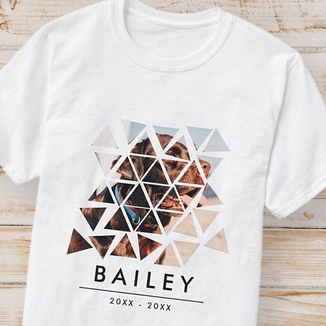 Pet Memorial Modern Art Memory Anpassningsbar Phot T Shirt (Skapare uppladdad)