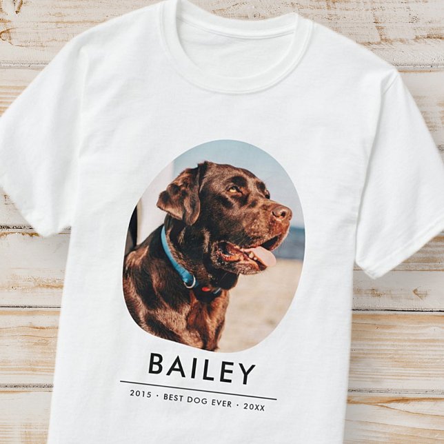 Pet Memorial Modern Memory Anpassningsbar Photo T Shirt (Skapare uppladdad)