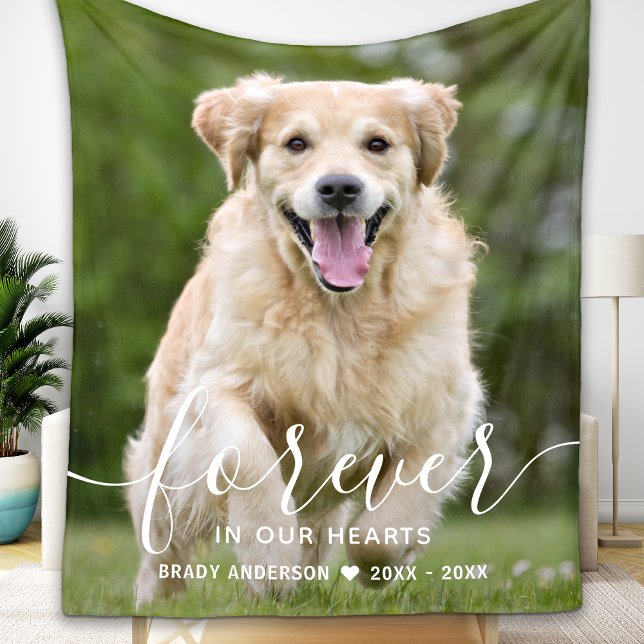 Pet Memorial Modern Photo Sympathy Pet Loss Fleecefilt (Skapare uppladdad)