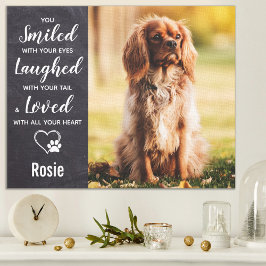 Pet Memorial Modern Simple Memory Hund Photo Canvastryck