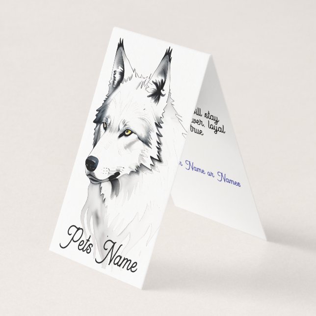Pet Memorial or Sympathy Folded Card Kort (Framsida)