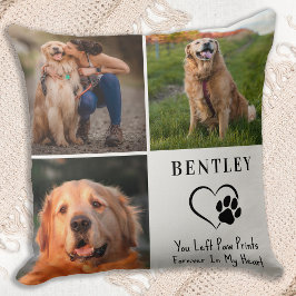 Pet Memorial Personlig 3 Photos Tass avtryck Hund Kudde