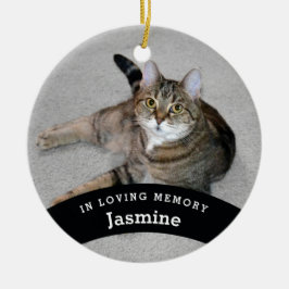 Pet Memorial Personlig Lägg till Namn och foto Julgransprydnad Keramik