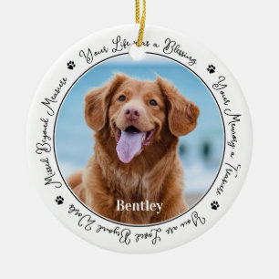 Pet Memorial Personlig Memory Photo Julgransprydnad Keramik