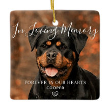 Pet Memorial Personlig Photo Ceramic Ornament