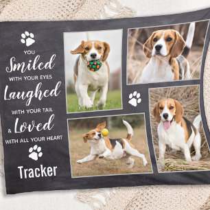 Pet Memorial Pet Loss Keepsaké Photo Collage Fleecefilt